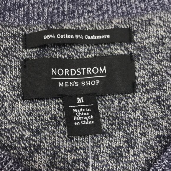 NORDSTROM MEN'S SHOP Cotton & Cashmere V-Neck Sweater - Picture 4 of 5